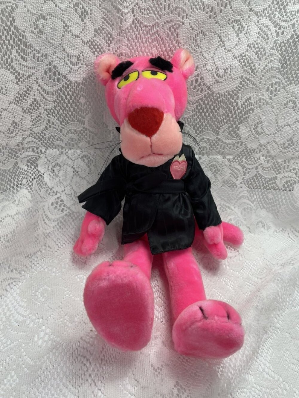 1987 Vintage 24K Special Effects MACY'S Hugh Hefner PINK PANTHER Plush Toy 16"